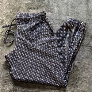 Albion Black and White Joggers with Modern Slim Fit